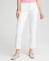 Chico's Clothing Girlfriend Frayed Cropped No Stain Jeans