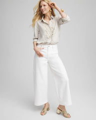 Chico's Clothing So Slimming® High-Rise Wide Cropped Jeans
