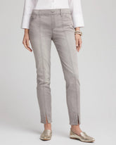 Chico's Clothing Silver Pull-On Slim Ankle Jeggings