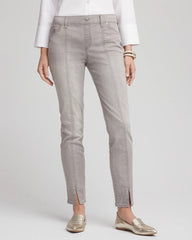 Chico's Clothing Silver Pull-On Slim Ankle Jeggings