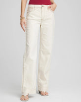 Chico's Clothing Sea Salt High-Rise Frayed Jeans