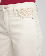 Chico's Clothing Sea Salt High-Rise Frayed Jeans