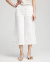 Chico's Clothing No Stain Pull-On Wide Capri Jeans
