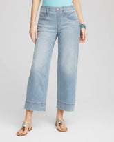 Chico's Clothing Pull-On Wide-Leg Cropped Jeans
