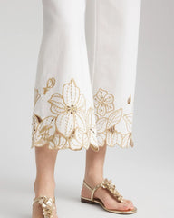 Chico's Clothing Pull-On Embellished Cropped Jeans