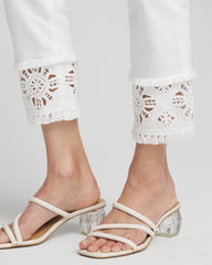 Chico's Clothing No Stain Embellished Pull-on Cropped Jeans