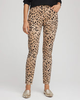 Chico's Clothing Leopard Girlfriend Slim Ankle Jeans