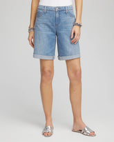 Chico's Clothing Girlfriend Cuffed Swing Denim Shorts