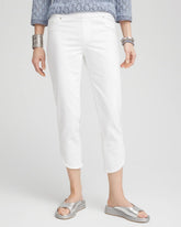 Chico's Clothing No Stain Pull-On Dolphin-Hem Capri Jeans