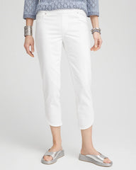 Chico's Clothing No Stain Pull-On Dolphin-Hem Capri Jeans