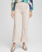 Chico's Clothing Pull-On Wide Leg Cuffed Jeans