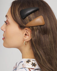 Chico's Accessories Classic Leather Motif Barrette
