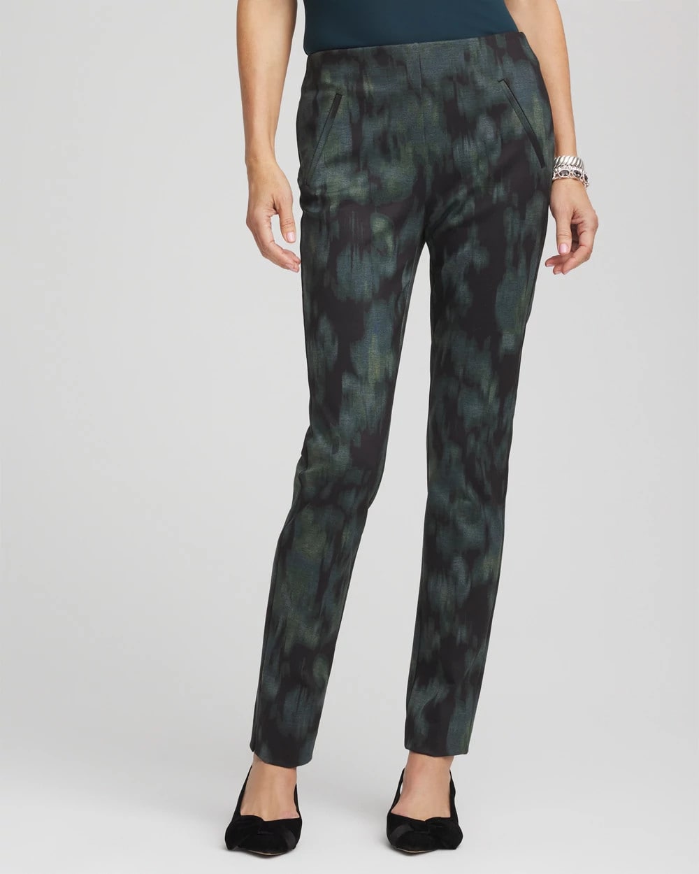 Chico's Clothing Brinkly Blur Juliet Slim Ankle Pants
