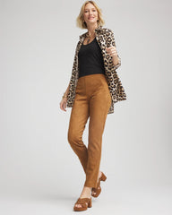 Chico's Clothing Faux Suede Juliet Slim Ankle Pants