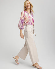 Chico's Clothing Belted Twill Utility Cropped Pants