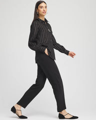 Chico's Clothing Crepe Side-Zip Tapered Ankle Pants