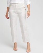 Chico's Clothing Emme Striped Sailor Straight Crops