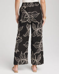 Chico's Clothing Embroidered Wide-Leg Cropped Pants
