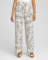 Chico's Clothing Travelers™ Abstract Leaf Print Knit Wide-Leg Pants