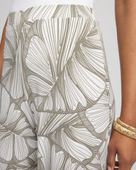 Chico's Clothing Travelers™ Abstract Leaf Print Knit Wide-Leg Pants