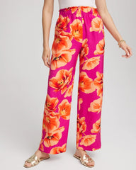 Chico's Clothing Tropical Smocked Pull-On Pants