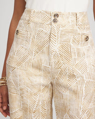 Chico's Clothing Printed Cropped Straight-Leg Pants