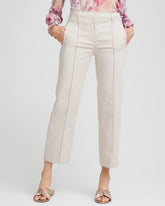 Chico's Clothing Stretch Sateen Straight Cropped Pants