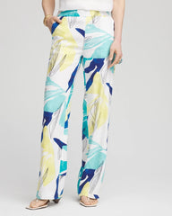 Chico's Clothing Tropical Linen Stretch Relaxed Pants