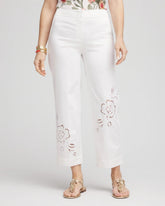 Chico's Clothing Sateen Cutout Cropped Pants