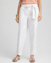 Chico's Clothing Poplin Pull-On Tapered-Leg Cropped Pants