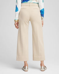 Chico's Clothing Button Knit Twill Cropped Pants