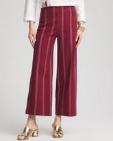 Chico's Clothing Brigitte™ Striped Slub Wide-Leg Cropped Pants