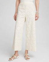 Chico's Clothing Textured Wide Leg Cropped Pants