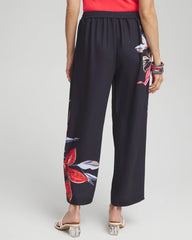 Chico's Clothing Floral Print Soft Cropped Pants