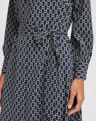 Chico's Clothing Chain Print Maxi Shirtdress