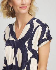 Chico's Clothing Printed Silk-Twill Popover Midi Dress