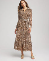 Chico's Clothing Cheetah-Print Godet Dress