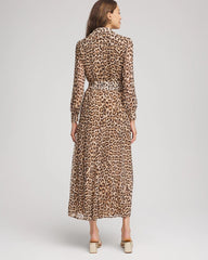 Chico's Clothing Cheetah-Print Godet Dress