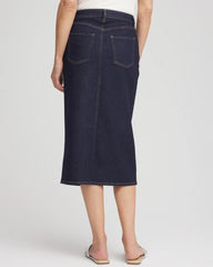 Chico's Clothing High-Rise Straight Stretch-Denim Skirt