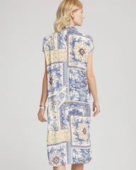 Chico's Clothing Floral Patchwork Short Shirtdress