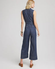 Chico's Clothing Denim Wide-Leg Jumpsuit