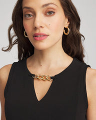 Chico's Clothing Travelers™ Jersey Knit Chain-Trim Jumpsuit