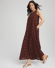 Chico's Clothing Eyelet Cutout Maxi Tank Dress