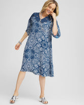 Chico's Clothing Crepe Lace-Neck Dress