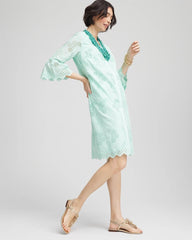 Chico's Clothing Eyelet Cotton Voile Dress