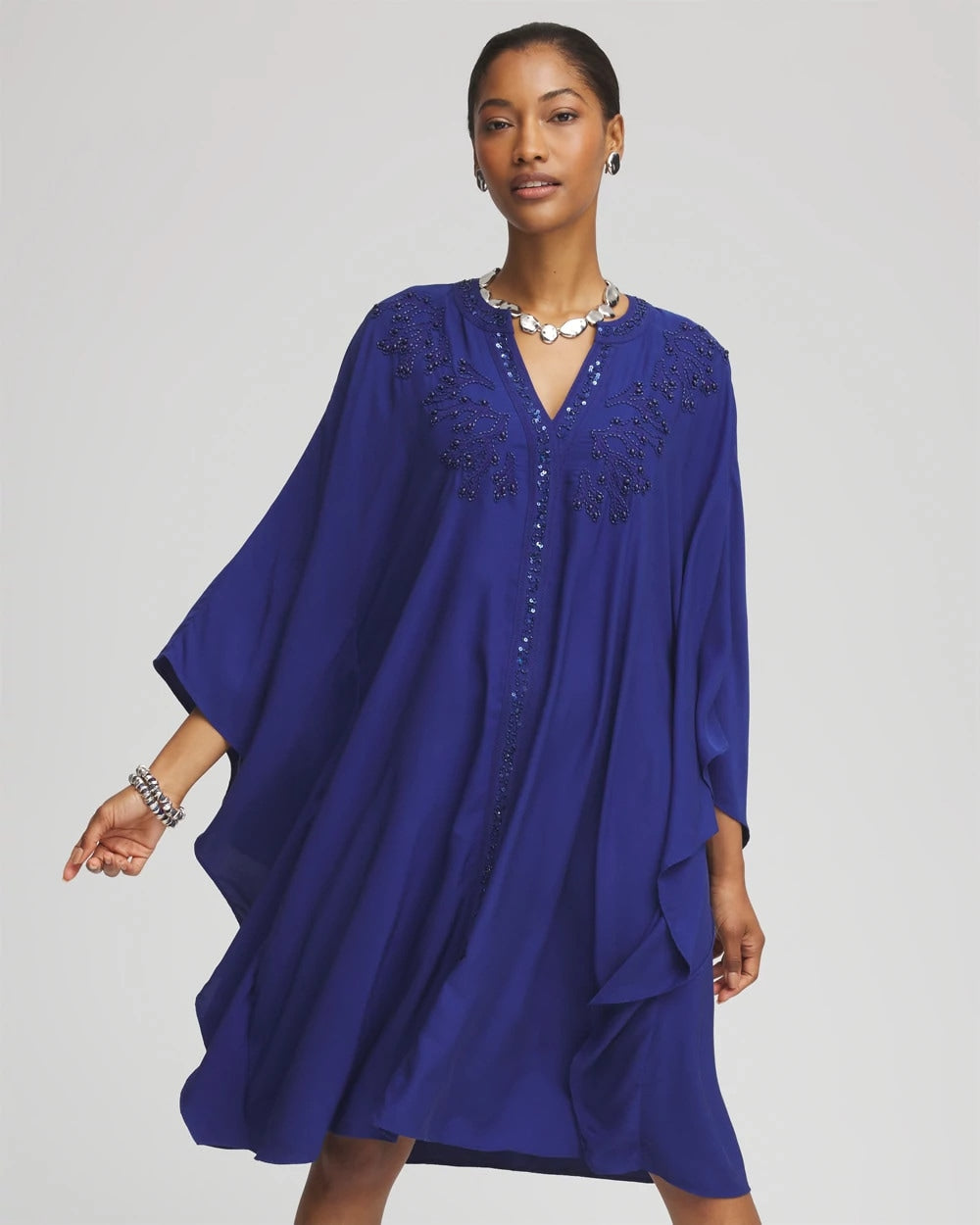 Chico's Clothing Embellished Kaftan Dress