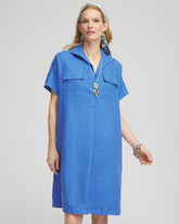 Chico's Clothing High-low Linen Shirtdress