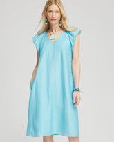Chico's Clothing Cotton-Silk Voile Popover Dress