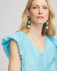 Chico's Clothing Cotton-Silk Voile Popover Dress