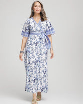Chico's Clothing Surplice Matte Satin Maxi Dress